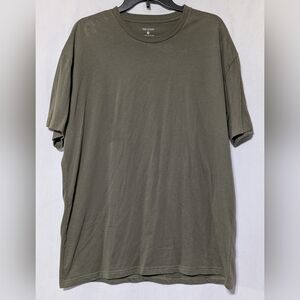 True Classic Dark Olive Short Sleeve Basic Crewneck Tee, XL